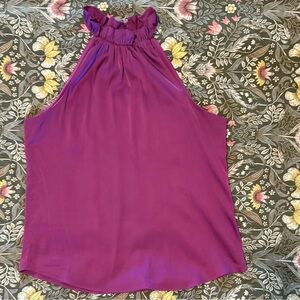 WHBM Ruffle Neck Halter Top